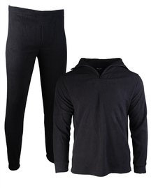 THERMOFLEECE UNDERWEAR SET WITH ZIPPER - Mil-Tec - BLACK