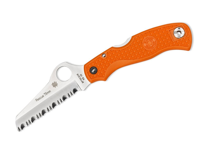 RESCUE JR. SERRATED POCKET KNIFE -  SPYDERCO