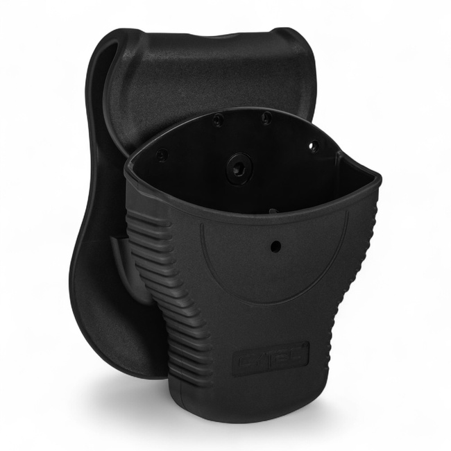 Open Polymer Handcuff Holster - with Flap - Black - Cytac