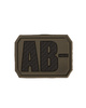 3D BLOOD TYPE PATCH - Mil-Tec - OD GREEN - AB NEG