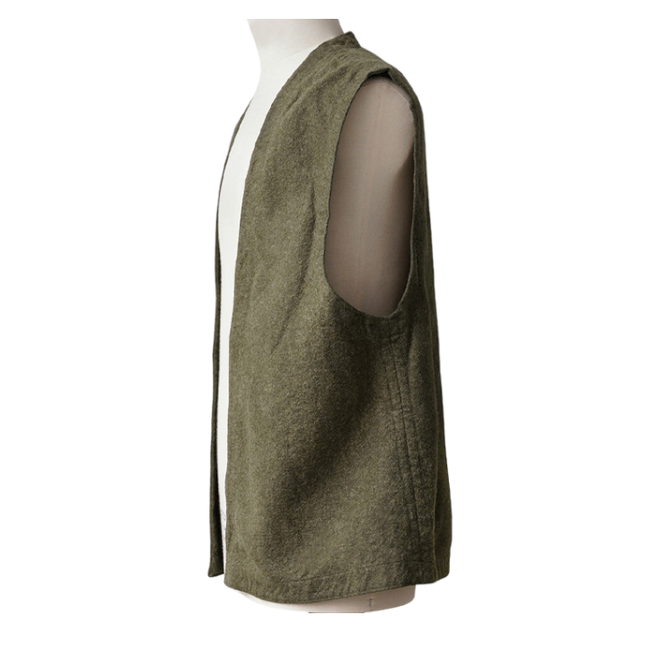 VINTAGE GYAPJÚ MELLÉNY - HOLLAND HADSEREG KATONAI FELESLEG - 60-AS ÉVEK - ZÖLD OD - JÓ ÁLLAPOTBAN