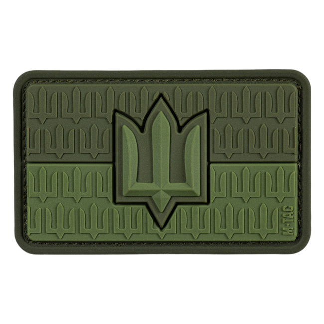JELVÉNY UKRÁN ZÁSZLÓ UKRÁN FEGYVERES ERŐK HÁROMÁGÚ SZIGONNYAL PVC - OLIVE - M-TAC
