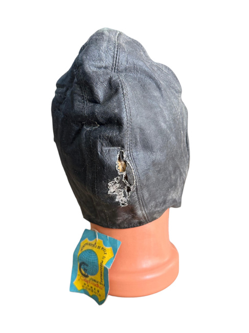 BŐR REPÜLŐS SISAK - ROMÁN HADSEREG KATONAI FELESLEG - FEKETE - HASZNÁLT