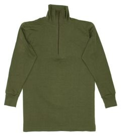 GENUINE GERMAN ARMY O.D. FREEZE TRICOT SHIRT W/ ZIPPER