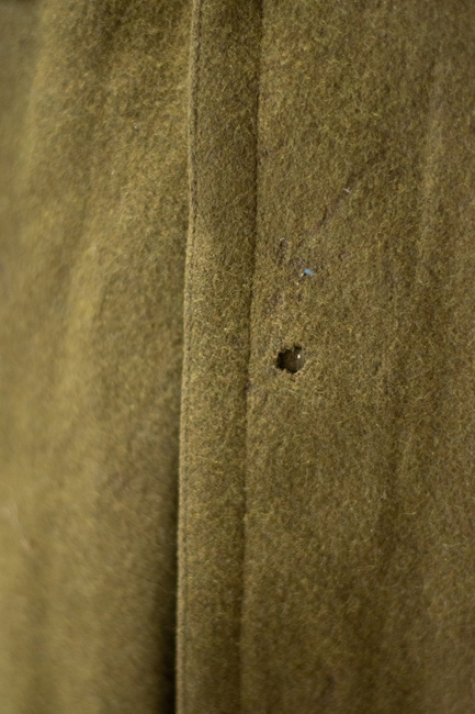 CLOTH TRENCH COAT - ROMANIAN MILITARY SURPLUS - OLIVE - LIKE NEW