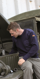 NÉMET VALÓDI KOMMANDÓS PULÓVER - KÉK - HASZNÁLT