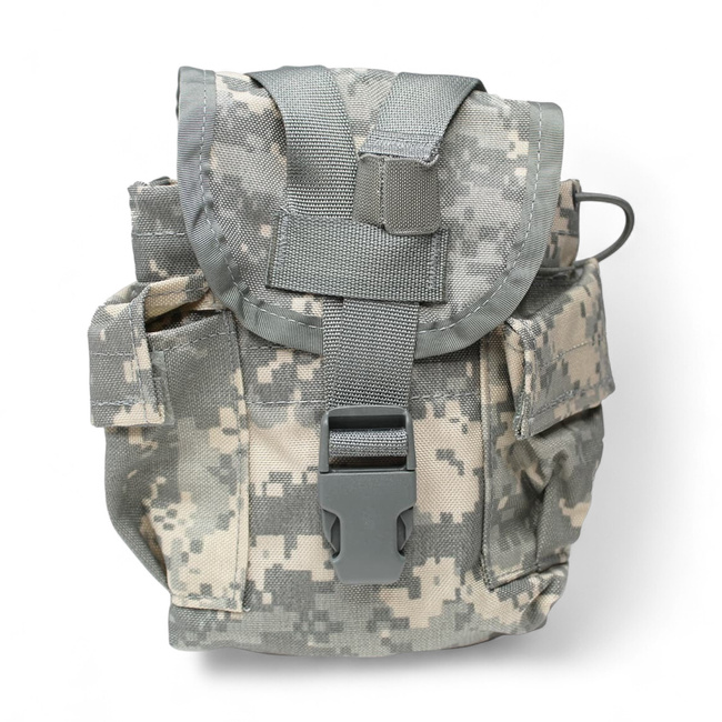 Molle pouch for water bottle - US Army military surplus - ACU camouflage - Used