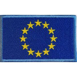 EU flag, with Velcro application (with holes) - 75 x 45 mm