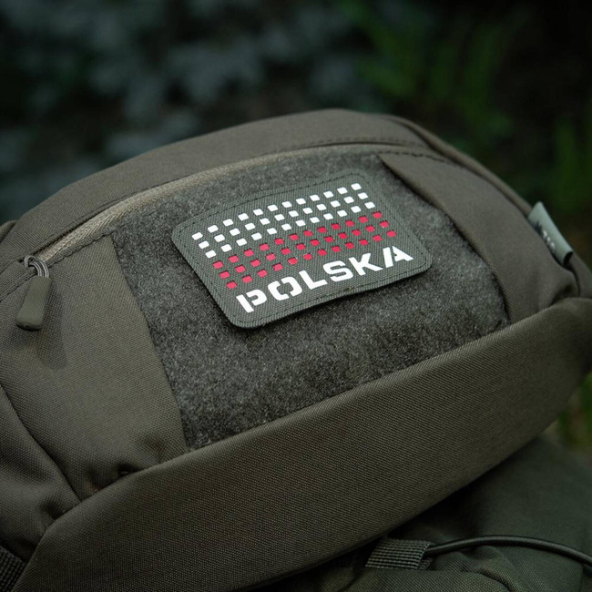 POLSKA PATCH (with flag) - 50 x 80 mm - LASER CUT - RANGER GREEN/WHITE/RED - M-TAC