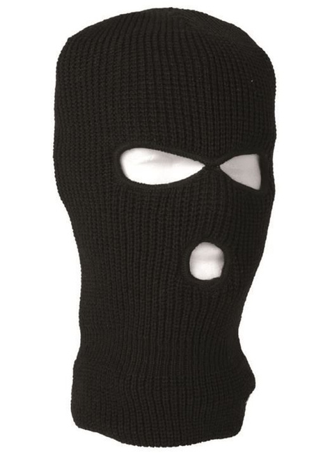 POLIAKRIL BALACLAVA - 3 LYUK - Mil-Tec® - FEKETE