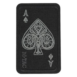 ACE OF SPADES PATCH (EMBROIDERED) - CORDURA - BLACK - M-TAC
