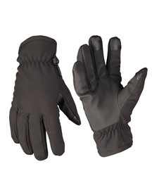 SOFTSHELL THINSULATE GLOVES - Mil-Tec - BLACK