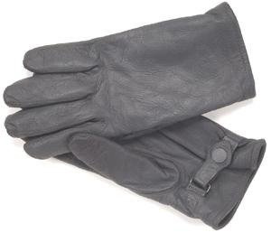 GERMAN ARMY GREY LEATHER GLOVES USED