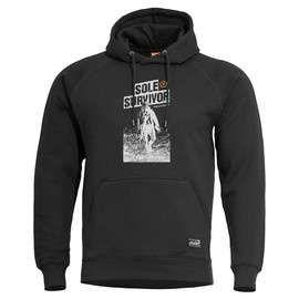 SWEATER WITH HOOD - "PHAETON SOLE SURVIVOR" - PENTAGON® - BLACK