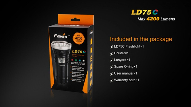 Lámpák, zseblámpa, Fenix LD75C, vízálló  