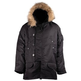 Amerikai N3B Parka kabát, Fekete