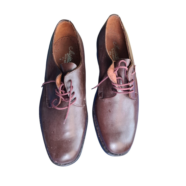 Leather shoes RSR Period - Military surplus from the Romanian army - Brown - In good condition