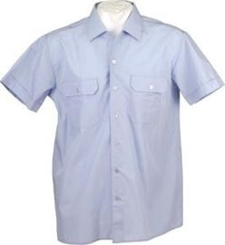 GERMAN SERVICE SHIRT - LIGHT BLUE - MILITARY SURPLUS - USED