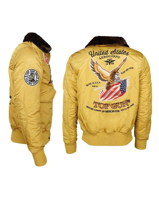 "FLYING TIGERS" REPÜLŐS KABÁT - "TOP GUN" - MIL-TEC® - SÁRGA