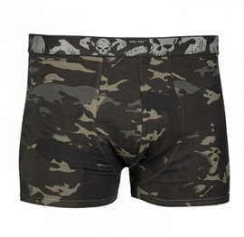 MULTITARN® BLACK BOXER SHORTS ′SKULL′ (2ER PACK)