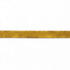 Hímzett selyem zsinór tekercs egyenruhákhoz - 1 m x 20 mm - Román Hadsereg katonai felesleg - Sárga - Újszerű