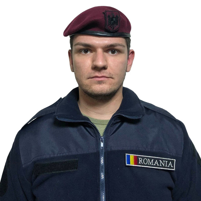 Beret with velcro Insignia - burgundy