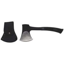 Camping Axe, cast steel, rubber handle, ca. 29 cm