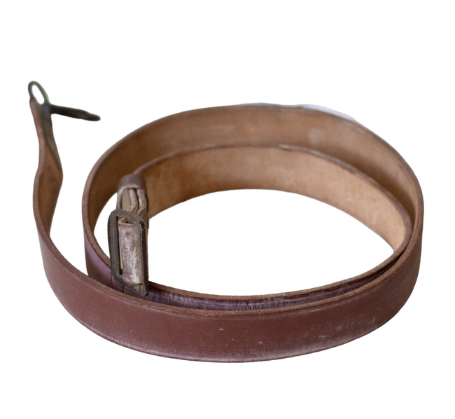 BŐR ÖV AK - KATONAI FELESLEG A ROMÁN HADSEREGBŐL - BARNA - MINT ÚJ