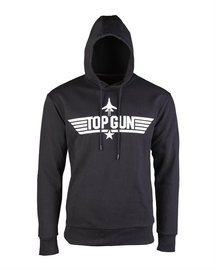"TOP GUN" KAPUCNIS PULÓVER - MIL-TEC® - FEKETE