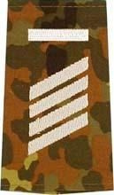 EMBLÉMA - GERMAN ARMY FLECKTARN CAMO/SILVER SHOULDER LOOPS ´STABSGEFREITER UA´