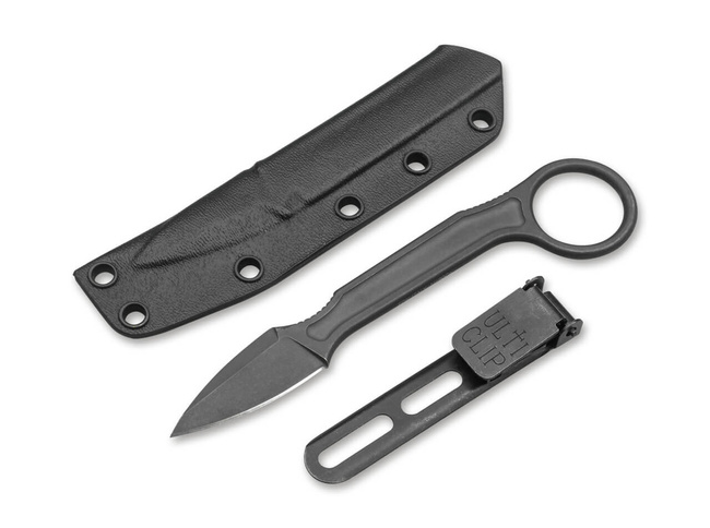 FIXED BLADE KNIFE - "SPADE PLAIN" - Bastinelli® Knives - BLACK