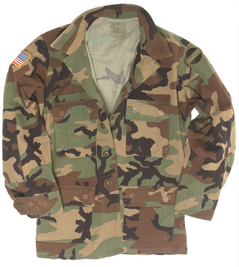 BDU KABÁT JELVÉNNYEL - WOODLAND - AMERIKAI KATONAI TÖBBLET - HASZNÁLT