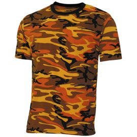 Póló US, "Streetstyle", orange camo, 140-145 g/m²