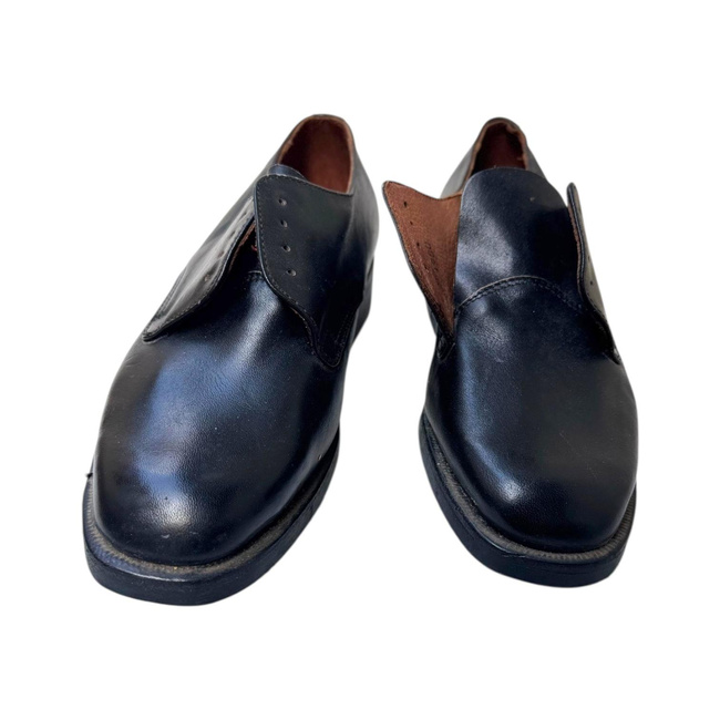 Bőrcipő - Clujana - Román Hadsereg haditechnikai készlete - Fekete - Jó állapotban