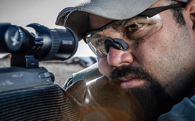 BALLISTIC SUNGLASSES - VAPOR 2.5 - WILEY X - GREY/CLEAR - BLACK FRAME