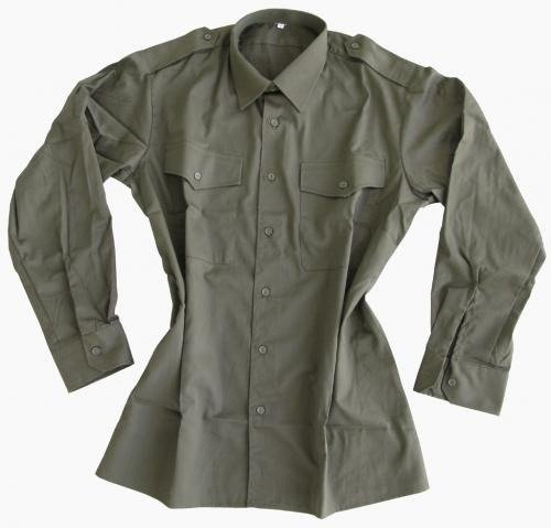 FIELD SHIRT - OD GREEN - AUSTRIAN ARMY MILITARY SURPLUS - USED