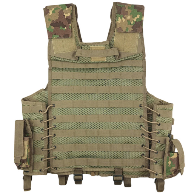 TACTICAL VEST WITH MODULAR POUCHES - MOLLE - ROMANIAN ARMY MILITARY SURPLUS - M2017 CAMO - LIKE NEW