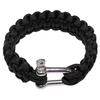 Paracord karkötő seklivel, fekete, 2.3 cm