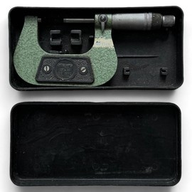 KÜLSŐ KATONAI MECHANIKUS MIKROMÉTER - 25-50 MM - ROMÁN HADSEREG KATONAI FELESLEG - JÓ ÁLLAPOTBAN