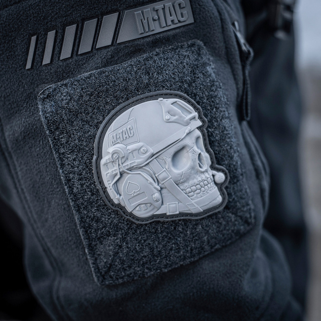 OPERATOR SKULL JELVÉNY - 3D PVC - SZÜRKE - M-TAC