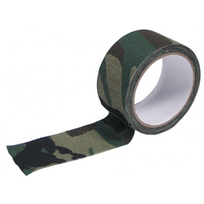 FABRIC TAPE - MFH - 50 MM/10 M - WOODLAND CAMOUFLAGE
