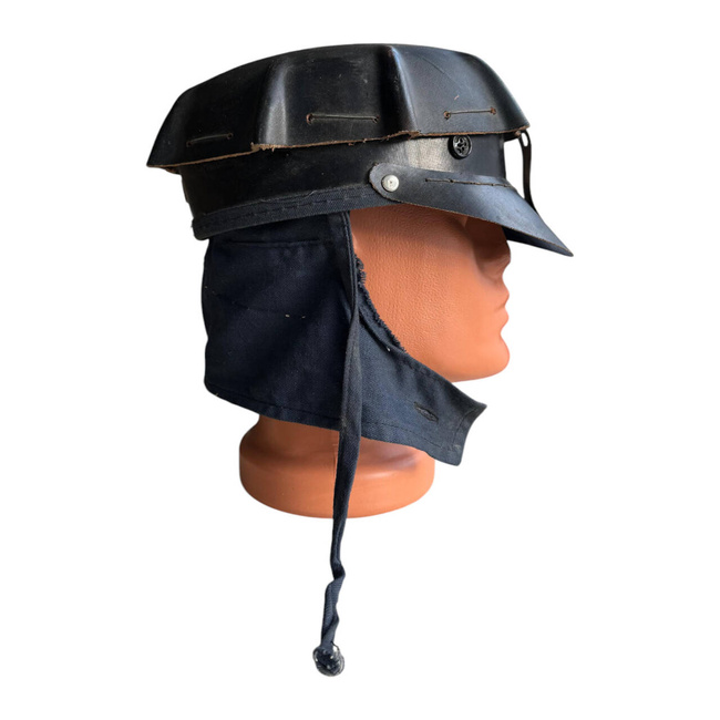 Vintage szénbányász teknős sisak, hidegháborús korszak, román hadsereg többlete