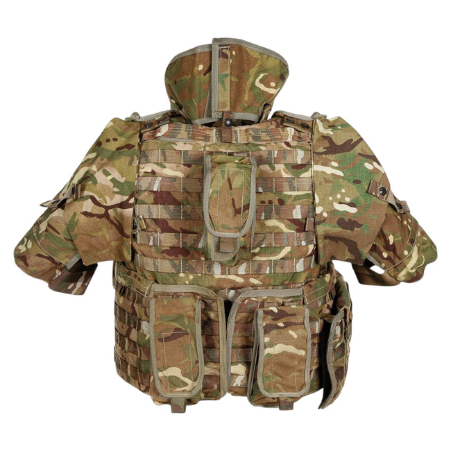 MODULAR COVER BODY ARMOUR - MOLLE - OSPREY - ASSAULT - MTP CAMO - BRITISH ARMY MILITARY SURPLUS - USED
