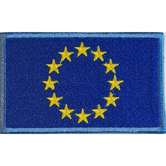 EU zászló, tépőzáras rögzítéssel (lyukakkal) - 75 x 45 mm