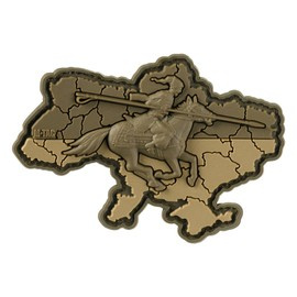 UKRÁN KOZÁK JELVÉNY 3D PVC - COYOTE - M-TAC