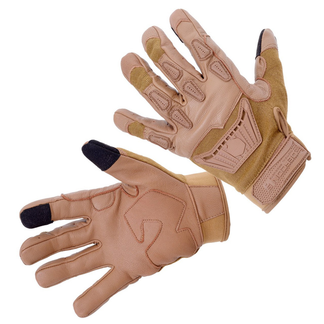 DEFCON 5 IMPACT-ABSORBING THERMAL PLASTIC GLOVES - coyote