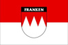 FLAG (61 x 91) cm FRANCONIA W/ HERALDRY + LETTERING´