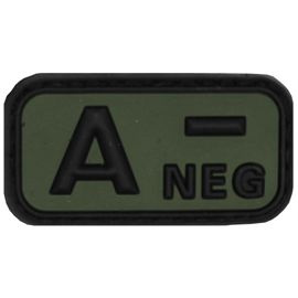 3D VELCRO PATCH - 5 x 2.5 CM - MFH® - FEKETE/OD ZÖLD - VÉRCSOPORT "A NEG"