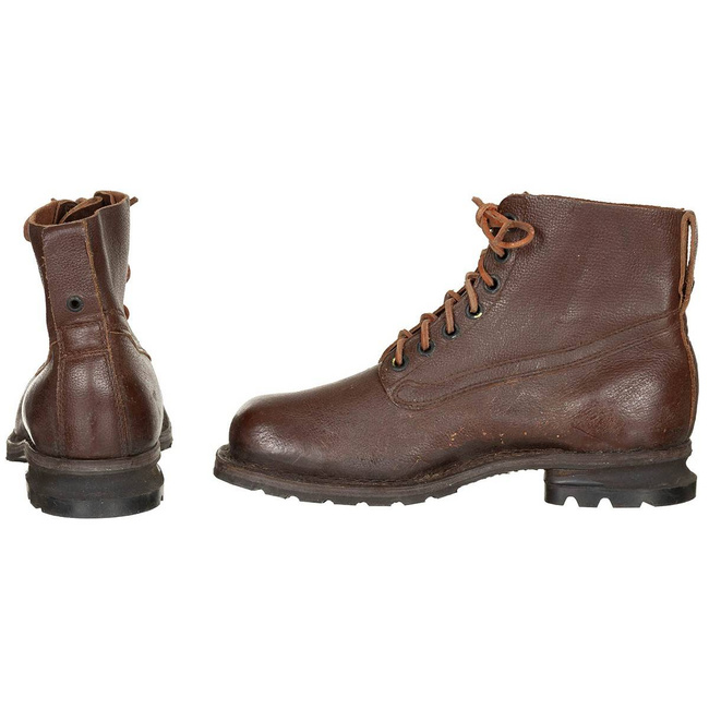 BROWN SWEDISH "TRETORN" LEATHER/RUBBER BOOTS (SIZES 42,5 TO 47) - USED
