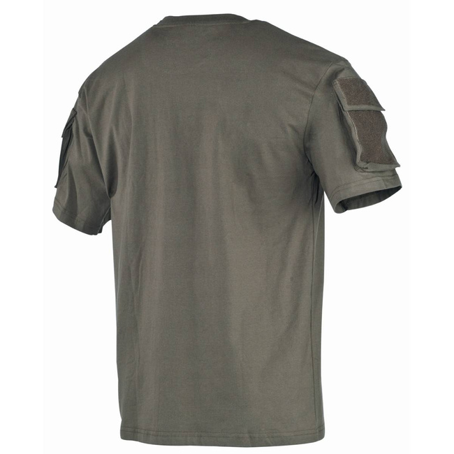 MFH US shirt with velcro pockets on the sleeves, 170g/m2 - OD green